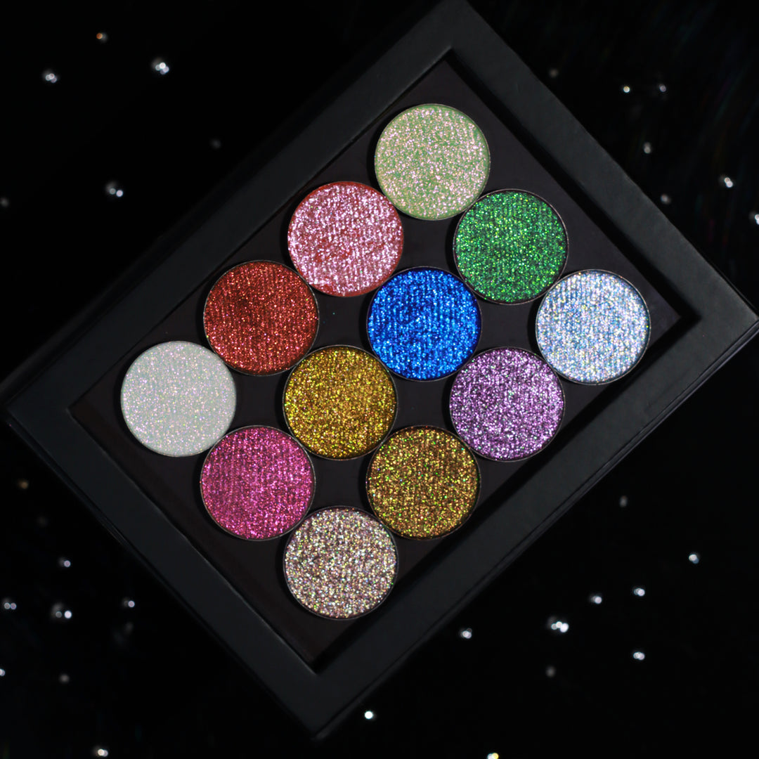 The Cosmos After Dark Collection | 12 Multichrome &amp; Iridescent Holographic &amp; Pressed Pigment Singles