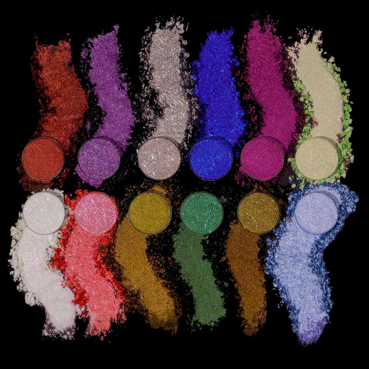 The Cosmos After Dark Collection | 12 Multichrome &amp; Iridescent Holographic &amp; Pressed Pigment Singles